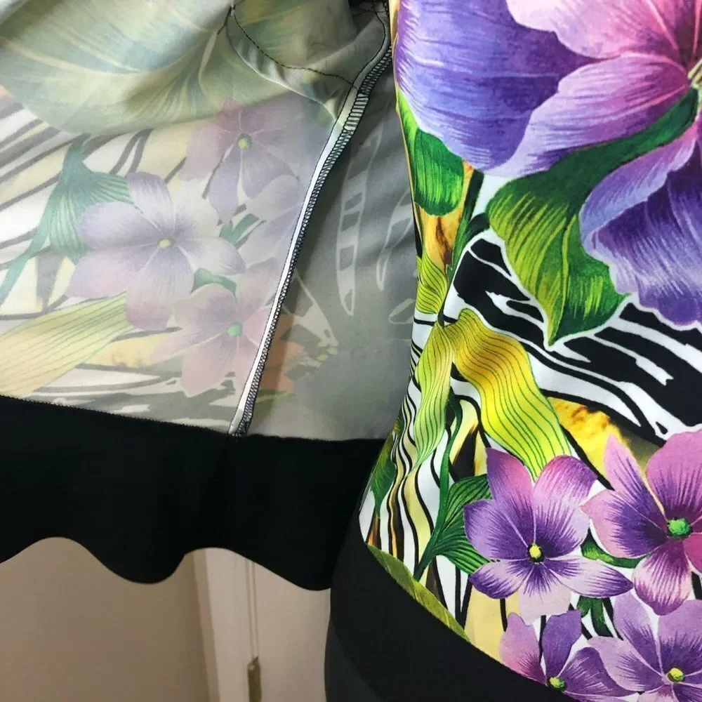 Joseph Ribkoff floral print jacket and shell tank top set, size 6 - Picture 10 of 16